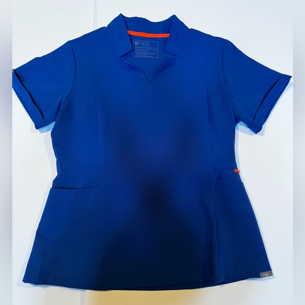 Figs Inala Scrub Top Medium Royal Blue